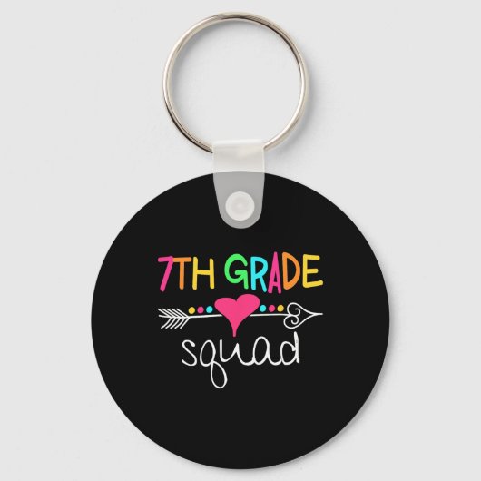 Zevde klas squad Zevende leraar Student Team Terug Sleutelhanger (Voorkant)