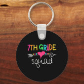 Zevde klas squad Zevende leraar Student Team Terug Sleutelhanger (Voorkant)