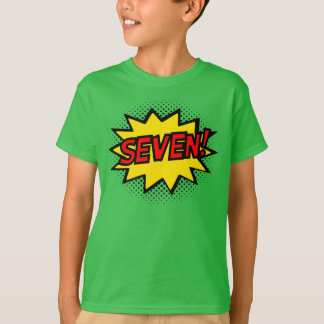ZEVEN! 7e verjaardag Gift Superheld Logo T-Shirt