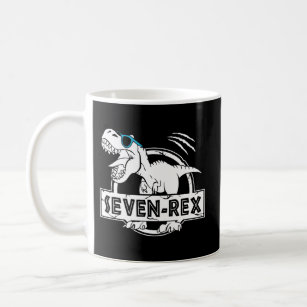 Zeven 7jaar 7de Dinosaurus Zeven Rex Koffiemok