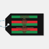 Zeven beginselen van Kwanzaa (Horizontaal) Cadeaulabel (Achterkant Horizontaal)