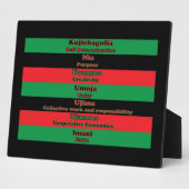 Zeven Beginselen van Kwanzaa Red Green Black Fotoplaat (Zijkant)
