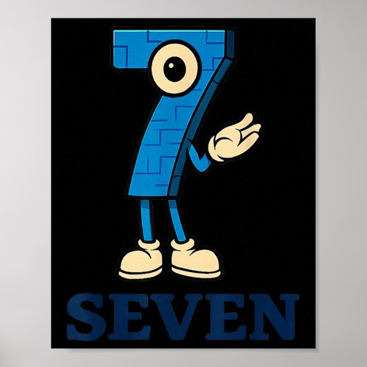 Zeven Brainrot 67 Zes Zeven 6 7 Meme Maatwerk  Poster (Voorkant)