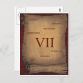 zeven briefkaart (Voorkant / Achterkant)