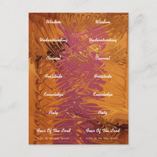 Zeven cadeautjes - BLADWIJZER Briefkaart (Voorkant)