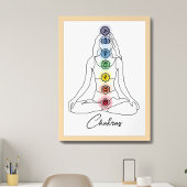 Zeven Chakra minimalistisch ontwerp met aangepaste Poster