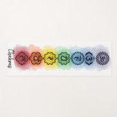 Zeven chakra-ontwerp met aangepaste tekstopties yogamat (Voorkant (horizontaal))