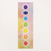 Zeven Chakra-symbolen op de Waterverf Yogamat (Voorkant)