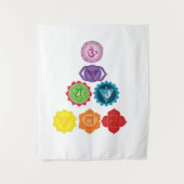 Zeven chakra Yoga wandtapijt Wandkleed (Voorkant)