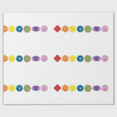 Zeven Chakra Yoga-wrapppapier, 30 x 6 ft Cadeaupapier (Vlak)