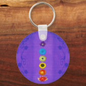Zeven Chakras Geschenk - Paars Sleutelhanger (Voorkant)