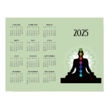 Zeven Chakras Yoga Design 2025 Kalender Poster