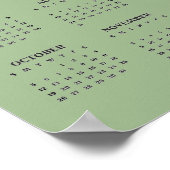 Zeven Chakras Yoga Design 2025 Kalender Poster (Hoek)