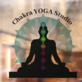 Zeven Chakras Yoga Design Window Cling Raamsticker (Vel 2)