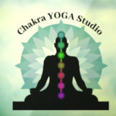 Zeven Chakras Yoga Design Window Cling Raamsticker (Vel 3)