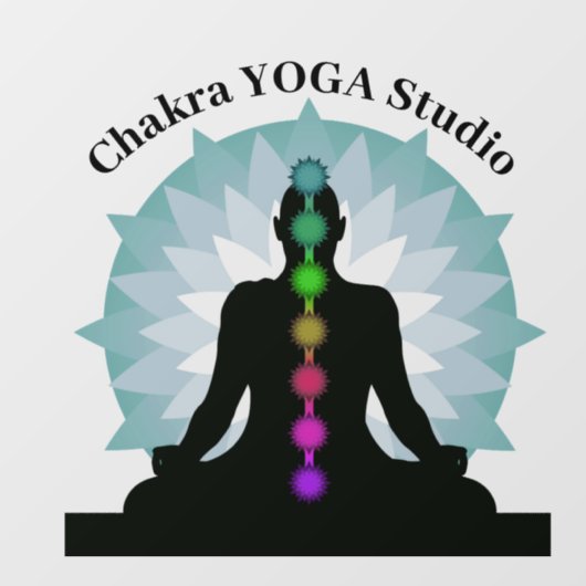 Zeven Chakras Yoga Design Window Cling Raamsticker (Vel)