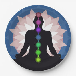 Zeven Chakras Yoga Paper Party Bord