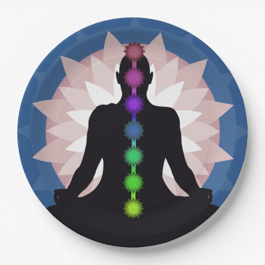 Zeven Chakras Yoga Paper Party Bord (Voorkant)