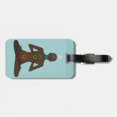 Zeven Chakras Yoga Pose Design Bagagelabels (Achterkant horizontaal)