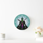 Zeven Chakras Yoga Position Design Wall klok (Huis)