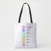 Zeven Chakra's Yoga Tote Bag (Voorkant)