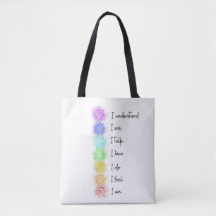 Zeven Chakra's Yoga Tote Bag