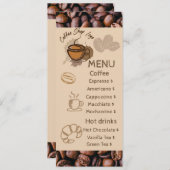 Zeven Coffee Beans Voeg uw menu toe Coffee Shop (Voorkant / Achterkant)