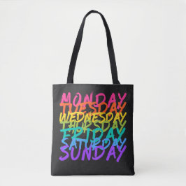 Zeven dagen in zeven kleuren combo tote bag
