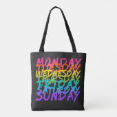 Zeven dagen in zeven kleuren combo tote bag (Achterkant)