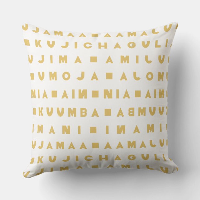 Zeven dagen Kwanzaa Kussen (Achterkant)