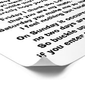 ZEVEN DAGEN MARRIAGE POEM POSTER (Hoek)