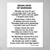ZEVEN DAGEN MARRIAGE POEM POSTER (Voorkant)