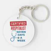 Zeven dagen per week huisarts sleutelhanger (Achterkant)