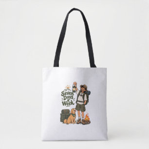 Zeven dagen per week kampeert Avontuur iPad Smart Tote Bag