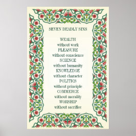 Zeven dagen Zint rijkdom zonder werk Plezier Poster