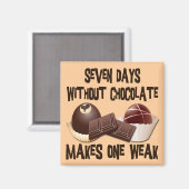 ZEVEN DAGEN ZONDER CHOCOLAAT MAGNEET (Voorkant / Achterkant)