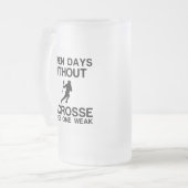 ZEVEN DAGEN ZONDER LACROSSE MAKEN ÉÉN ZWAK MATGLAS BIERPUL (Voorkant links)