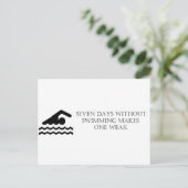 Zeven dagen zonder zwemmen maakt één zwak briefkaart (Staand voorkant)
