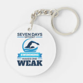 Zeven dagen zonder zwemmen maakt één zwak sleutelhanger (Achterkant)