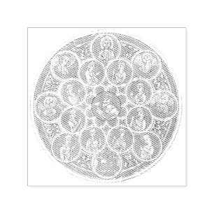 Zeven deugden en Jezus Christus Zelfinktende Stempel