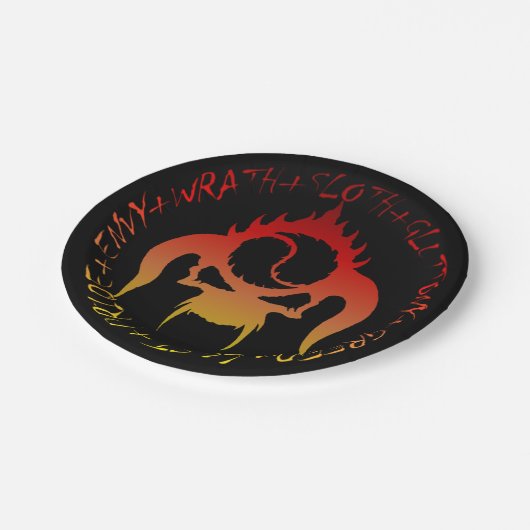 Zeven dodelijk zonden papieren bord (Gekanteld)