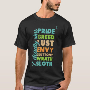 Zeven Dodelijke Zins Casual Christelijk T-shirt