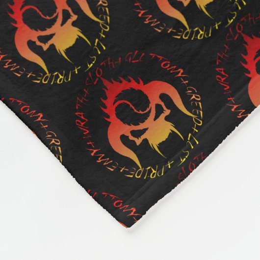 Zeven dodelijke zonden aangepaste vlootsdeken fleece deken (Hoek)