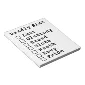 Zeven doodzonnecontrolelijst - leeg (0000000) notitieblok (Schuin)