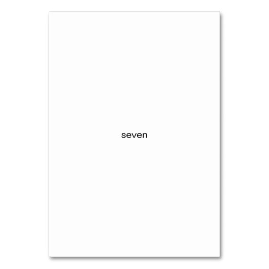 Zeven eekhoorns, Custom Number Flashcards Kaart (Voorkant)