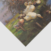 Zeven Eenden op de Ditch van Alexander Koester Tissuepapier (Detail)
