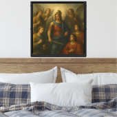 Zeven engelen canvas afdruk (Insitu (Slaapkamer))