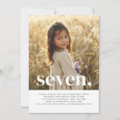 Zeven foto eerste uitnodiging op verjaardag (Voorkant)