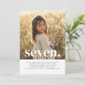 Zeven foto eerste uitnodiging op verjaardag (Staand voorkant)