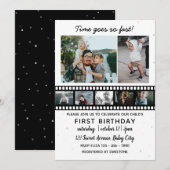 Zeven Foto's Collage Child's First Birthday Kaart (Voorkant / Achterkant)